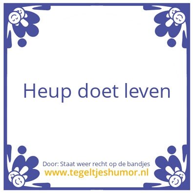 Tegeltje: Heup