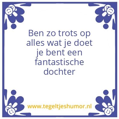 Tegeltje: mijn dochter