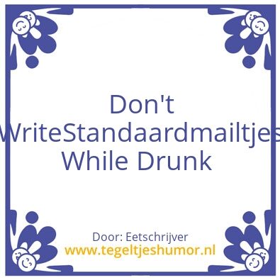 Tegeltje: Standaardmaoltjes