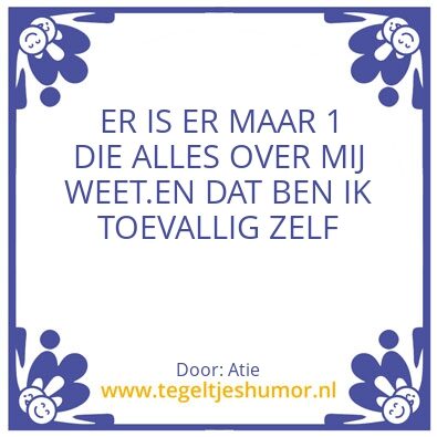 Tegeltje: Alleen ik