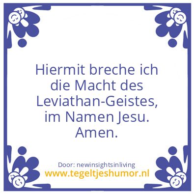 Tegeltje: Hereby i break the power