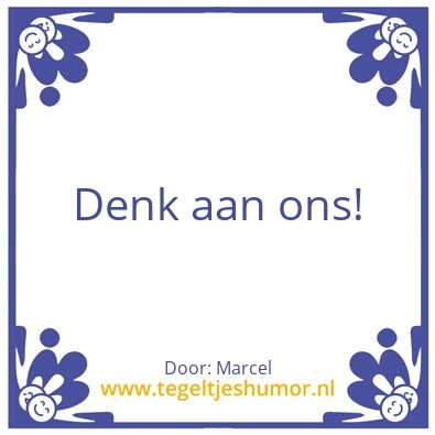 Tegeltje: Denk