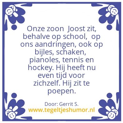 Tegeltje: Ik ben Gerrit.