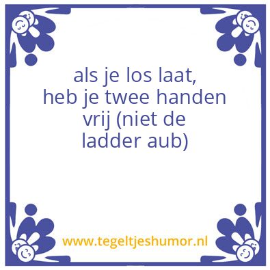 Tegeltje: los laten