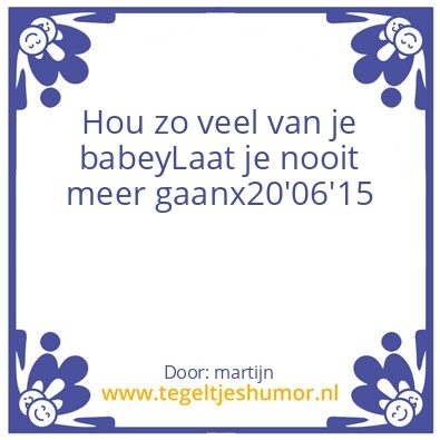 Tegeltje: babey