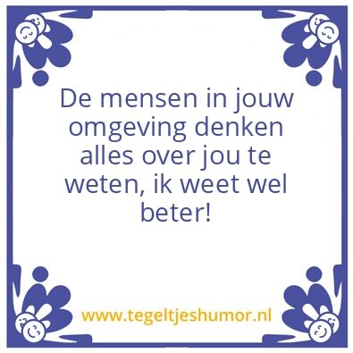 Tegeltje: Ik weet wel beter