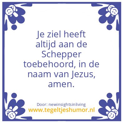 Tegeltje: We Are One.