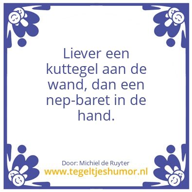 Tegeltje: Baret