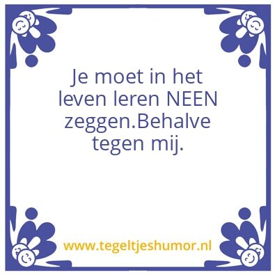Tegeltje: SPREUK VAN DE DAG