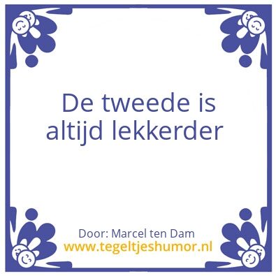 Tegeltje: De tweede