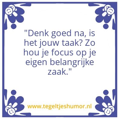 Tegeltje: Taak