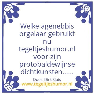 Tegeltje: .
