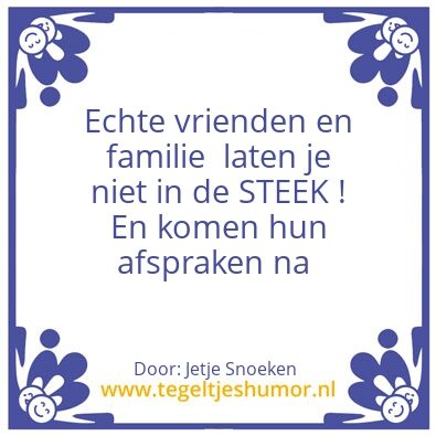 Tegeltje: Vrienden