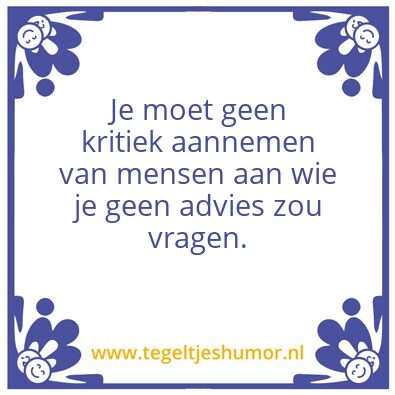 Tegeltje: Wijs