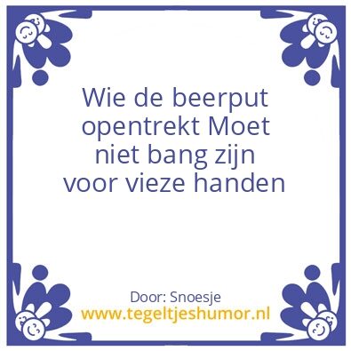 Tegeltje: Beerput