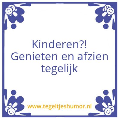 Tegeltje: Kinderen