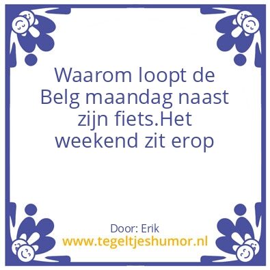 Tegeltje: Maandag