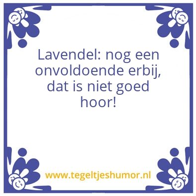 Tegeltje: LAVENDEL:
