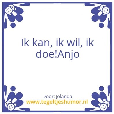Tegeltje: Anjo