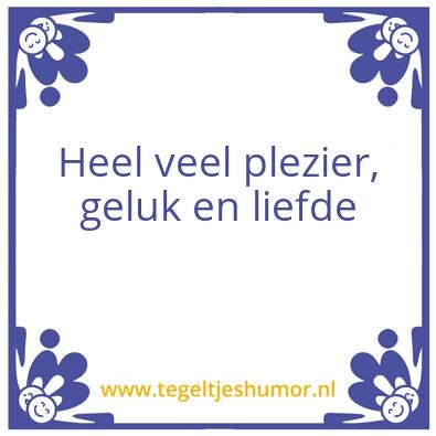 Tegeltje: geluk