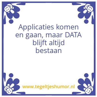 Tegeltje: Data en applicaties