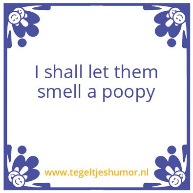 Tegeltje: poopy