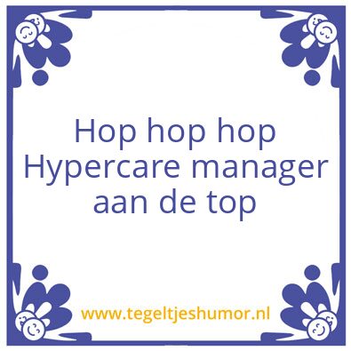 Tegeltje: hophop