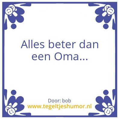 Tegeltje: bob