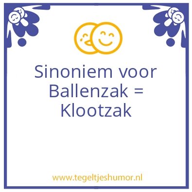 Tegeltje: Sinoniem