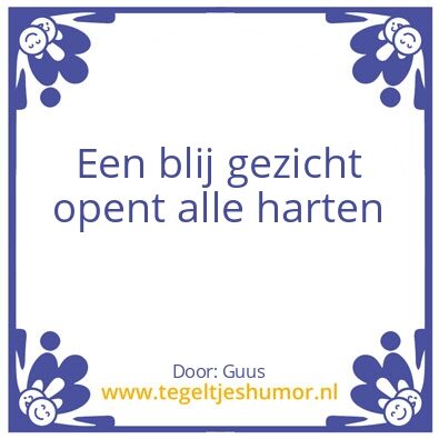 Tegeltje: blij