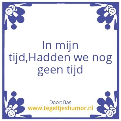 Tegeltje: Tijd