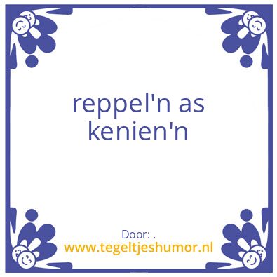 Tegeltje: .