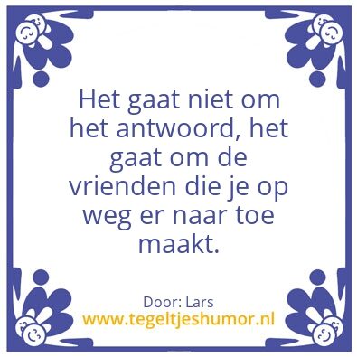 Tegeltje: Lars de jong