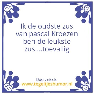 Tegeltje: pascal