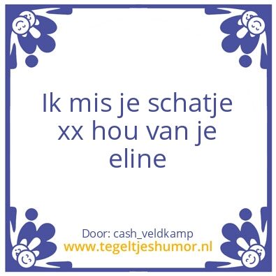 Tegeltje: Eline