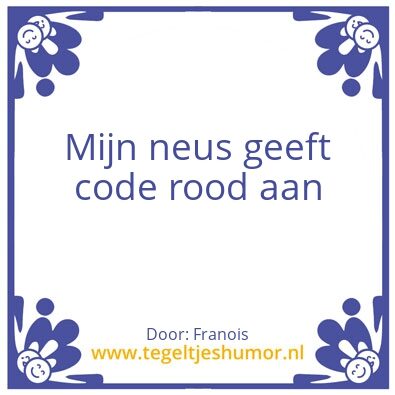 Tegeltje: Rood