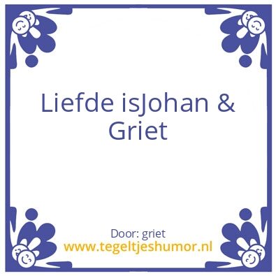 Tegeltje: love