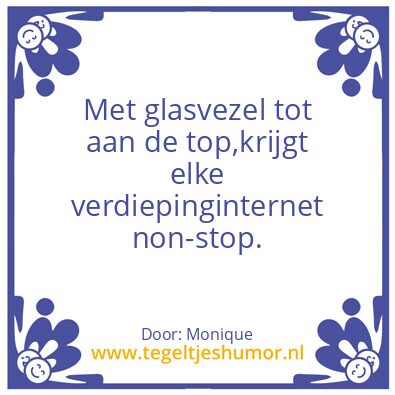 Tegeltje: Glasvezel