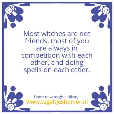 Tegeltje: Witches