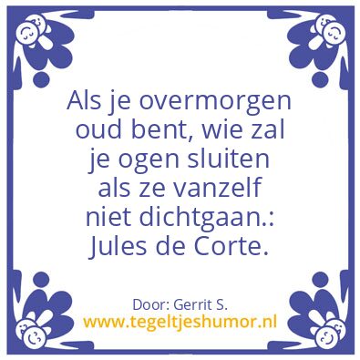 Tegeltje: Ik ben Gerrit.