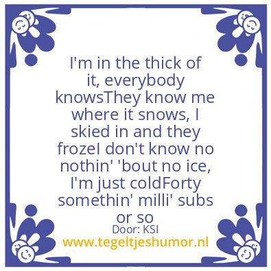 Tegeltje: Thick of it