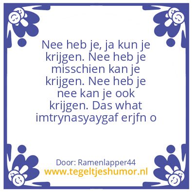Tegeltje: jjjj