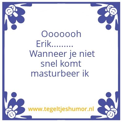 Tegeltje: Erik