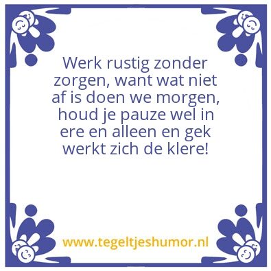 Tegeltje: Tip 1