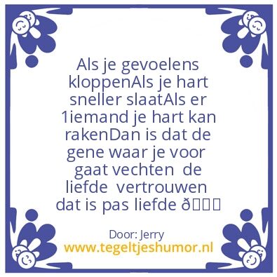 Tegeltje: Love