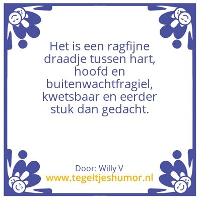 Tegeltje: Het