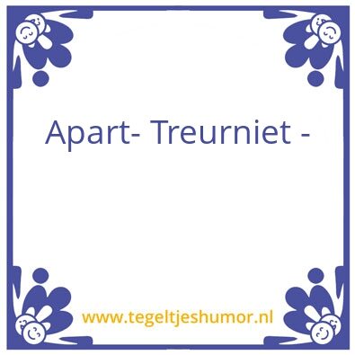 Tegeltje: Apart