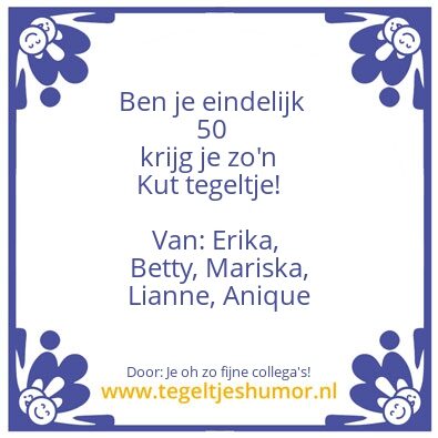 Tegeltje: 50