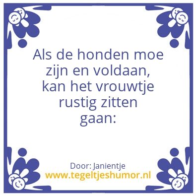 Tegeltje: Hondenleven