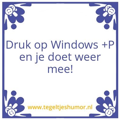 Tegeltje: Spreuk van Joost